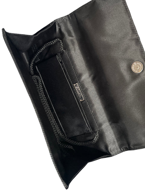 Clutch Style&Co Satinado Negro-Talla S