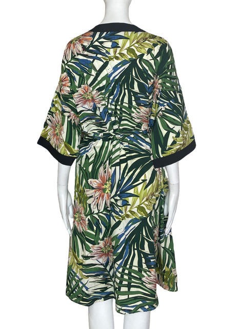 Cardigan Miss Kelly Palmeras Verde- Talla M/L