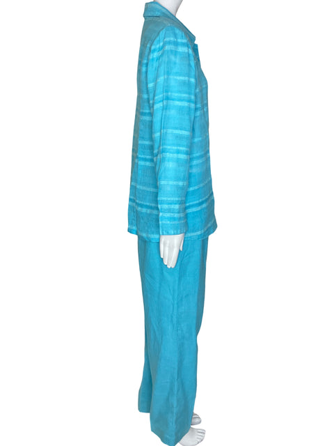 Set Tesoro TPS Manga Larga Lino Azul- Talla M