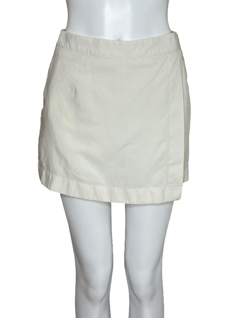 Faldashort Uniqlo Zipper Blanco-Talla XS