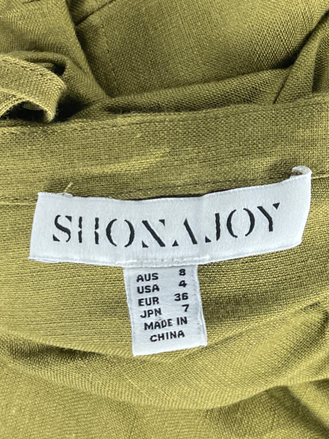 Vestido Shona Joy Halter Verde-Talla 4