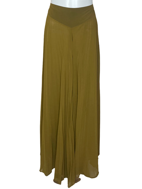 Pantalón Lush Palazo Plizado Verde- Talla L