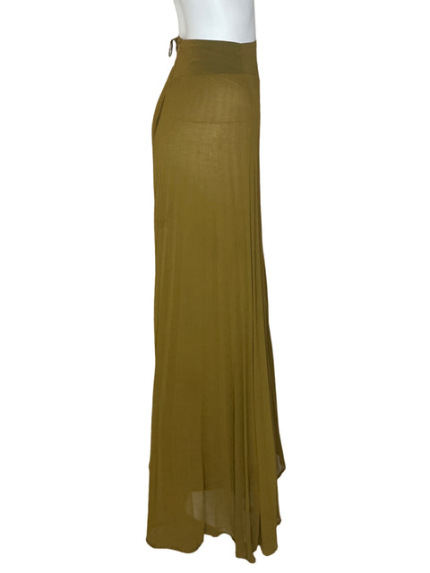 Pantalón Lush Palazo Plizado Verde- Talla L