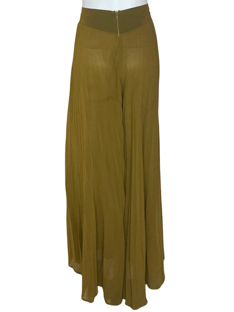 Pantalón Lush Palazo Plizado Verde- Talla L