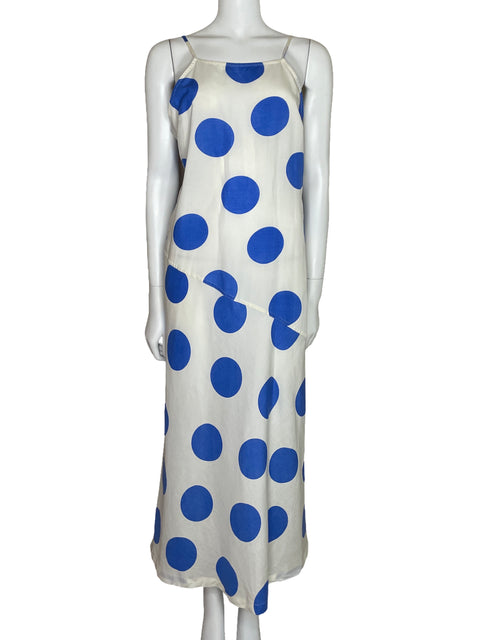 Vestido Parfois Fluido Circulos Blanco-Talla L