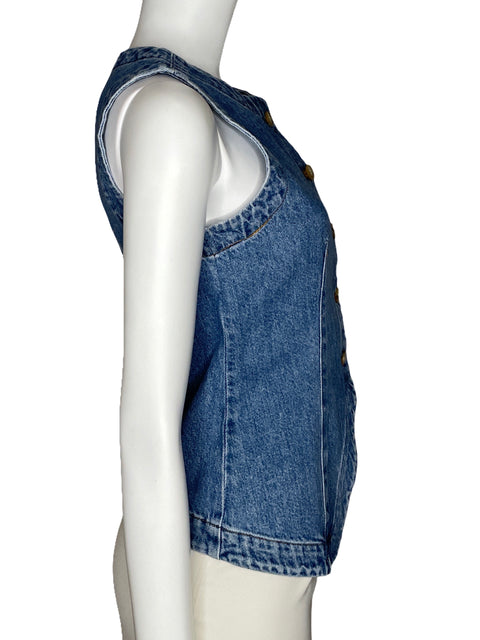 Chaleco Madewell Asimétrico Azul-Talla 2