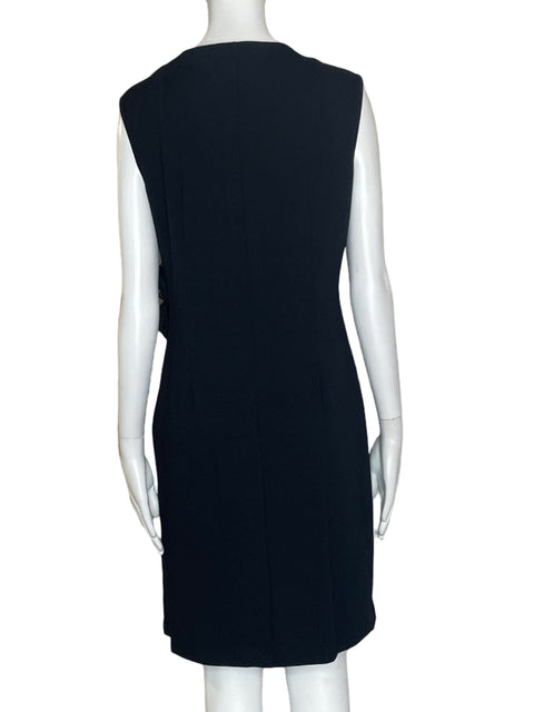 Vestido Spense Flores Cintura Negro- Talla 6