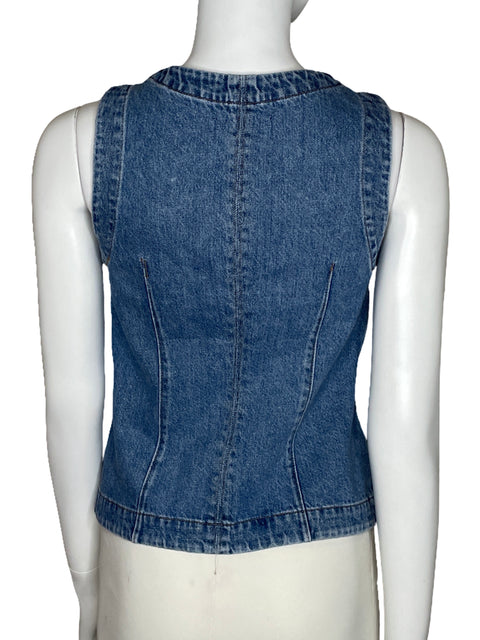 Chaleco Madewell Asimétrico Azul-Talla 2