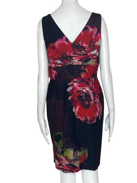 Vestido Trina Sin Mangas Flores Negro- Talla 8