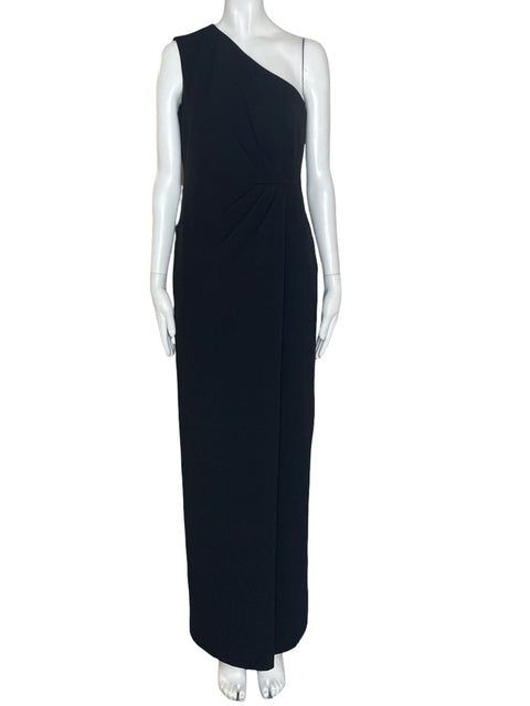Vestido Calvin Klein One Shoulder Negro- Talla 8