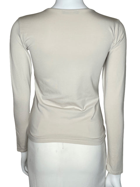 Suéter Zara Manga Larga Beige-Talla M