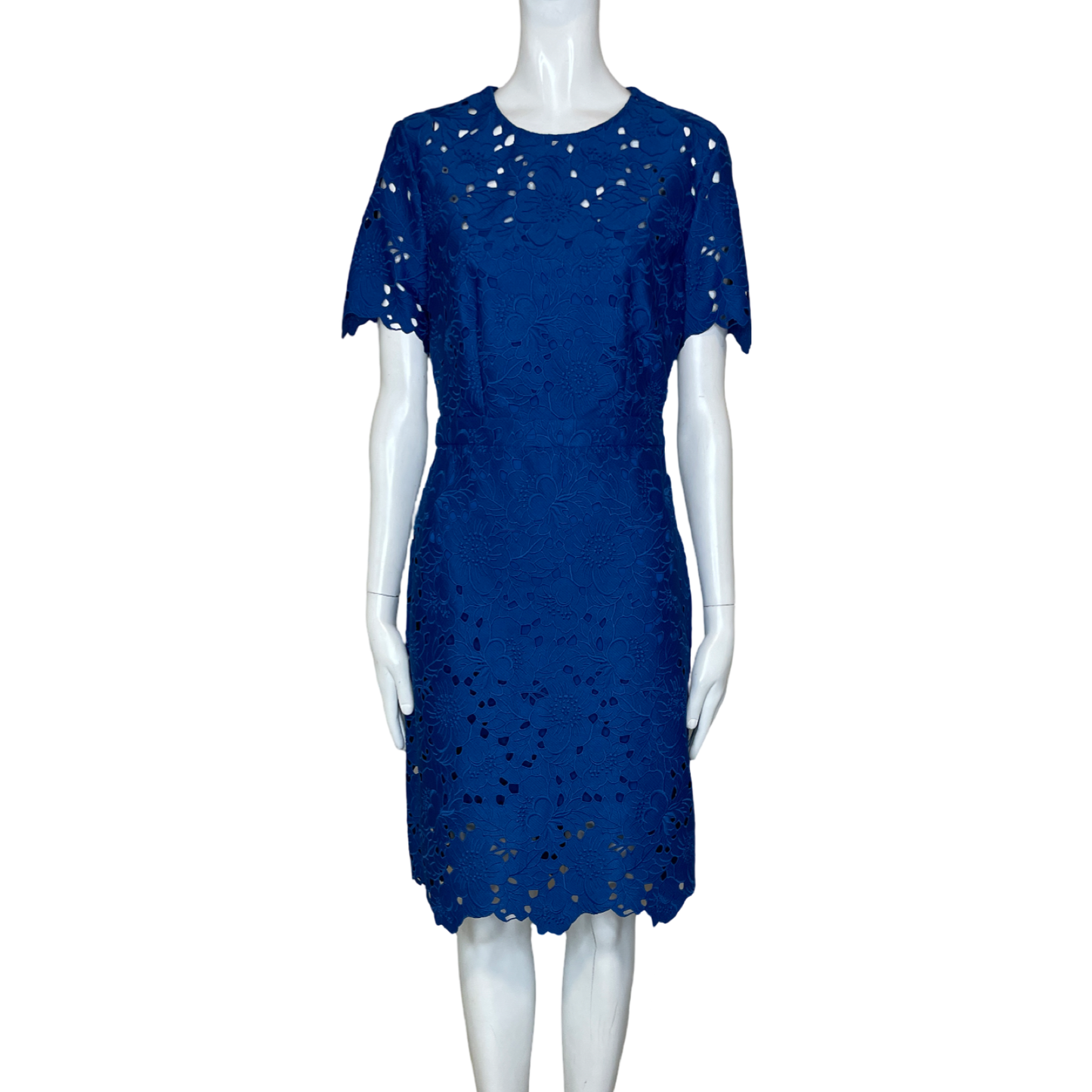 Vestido DIANE VON FURSTENBERG CutOut Encaje Azul - Talla 2