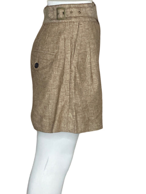 Short Tesoro TPS Cinturon Marron-Talla XS