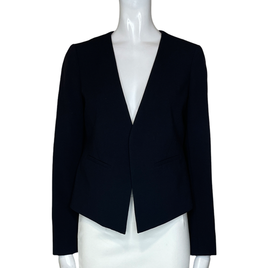 Blazer ANN TAYLOR Asimétrico Bolsillos Negro - Talla PETITE