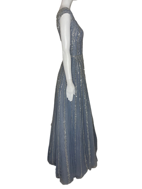 Vestido Tesoro TPS Sin Mangas Lentejuelas Azul-Talla S
