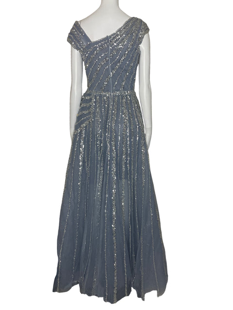 Vestido Tesoro TPS Sin Mangas Lentejuelas Azul-Talla S