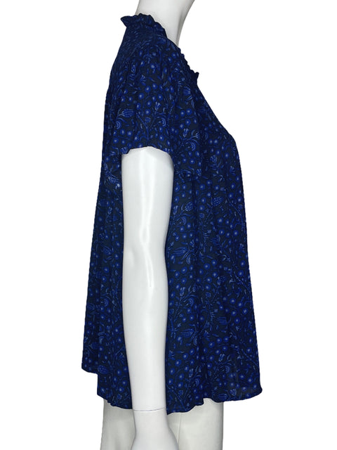 Blusa Comptoir Des Cotonniers Estampado Azul-Talla S
