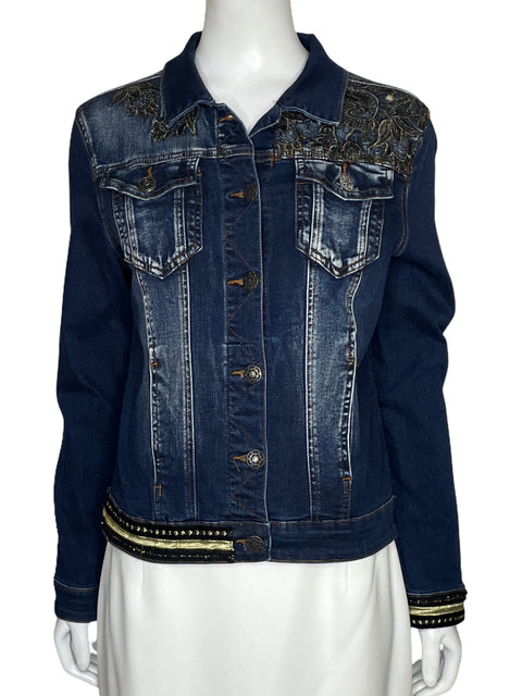 Chaqueta Desigual Bordada Azul-Talla M