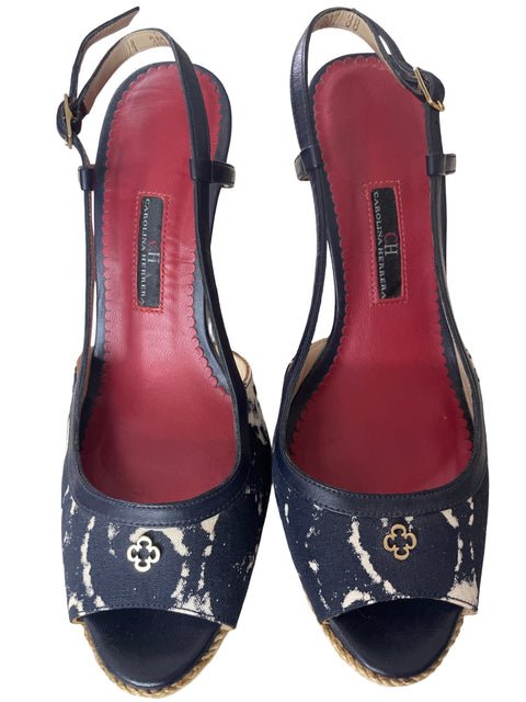 Calzado Carolina Herrera Plataforma Tirita Azul- Talla 38