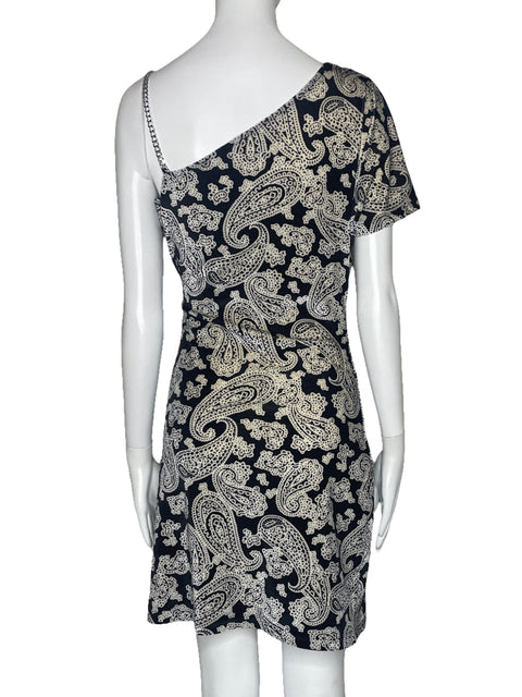 Vestido Michael Kors Cadena One Shoulder Negro-Talla S