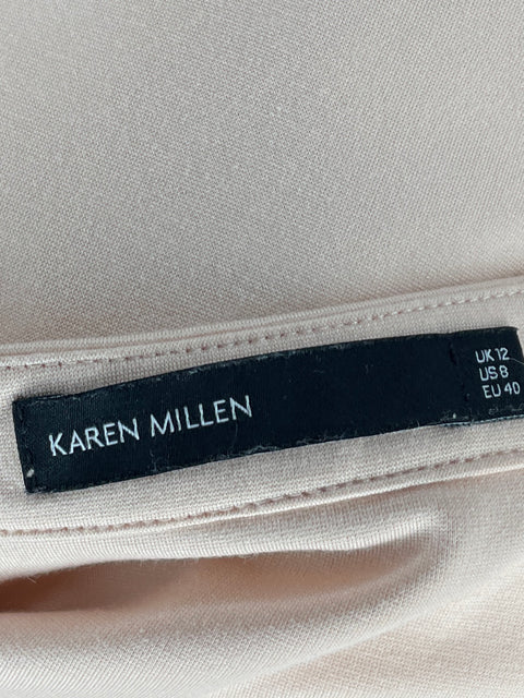 Blusa Karen Millen Encaje Beige-Talla 8
