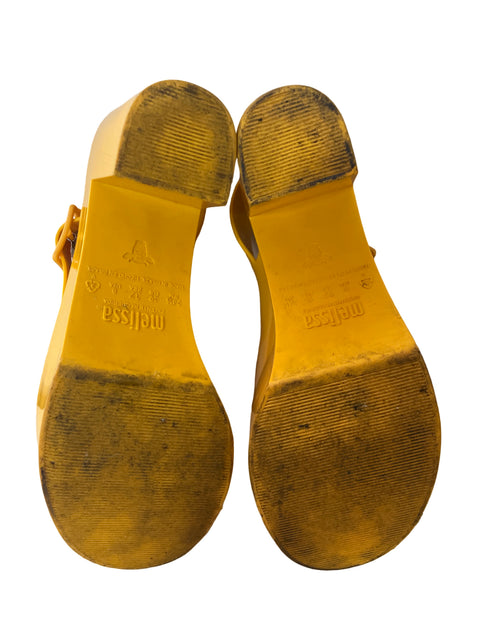 Calzado Vivienne Westwood Tacon Semi Cuadrado Amarillo- Talla 8