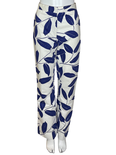 Pantalon Marni Recto Hojas Azul- Talla 6