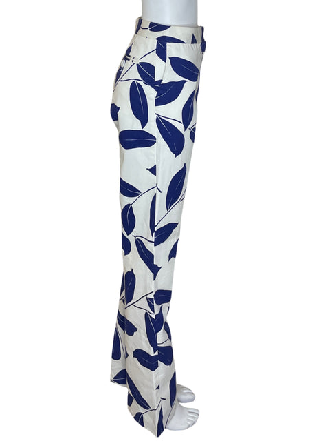 Pantalon Marni Recto Hojas Azul- Talla 6