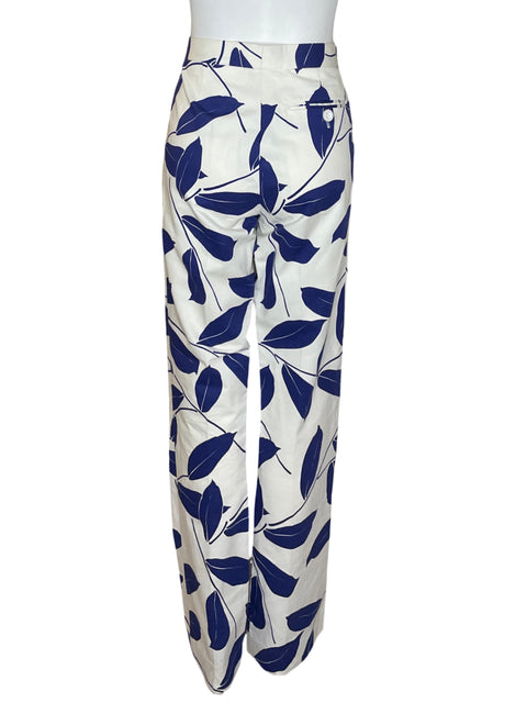 Pantalon Marni Recto Hojas Azul- Talla 6