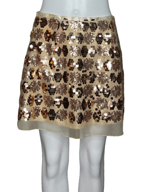 Faldas Tesoro TPS Lentejuelas Malla Dorado-Talla M