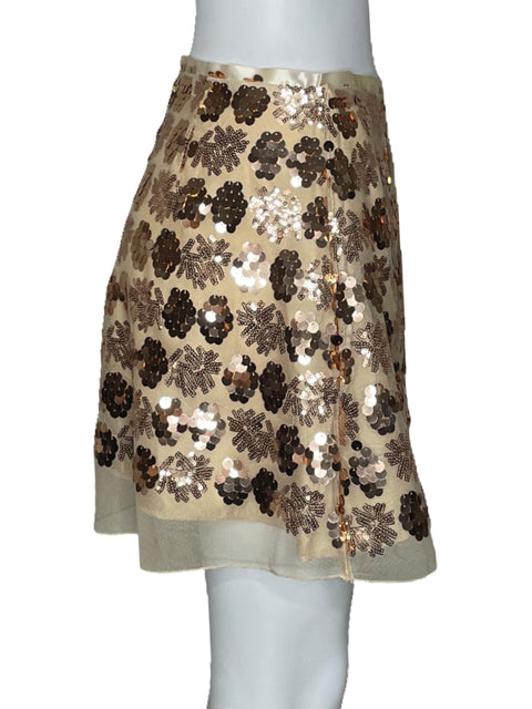 Faldas Tesoro TPS Lentejuelas Malla Dorado-Talla M