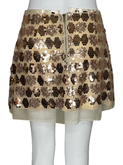 Faldas Tesoro TPS Lentejuelas Malla Dorado-Talla M