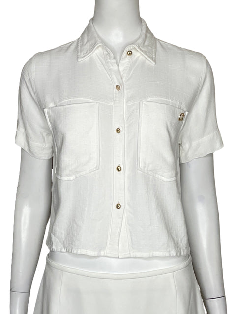Camisa Carmen Steffens Bolsillos Blanco-Talla U