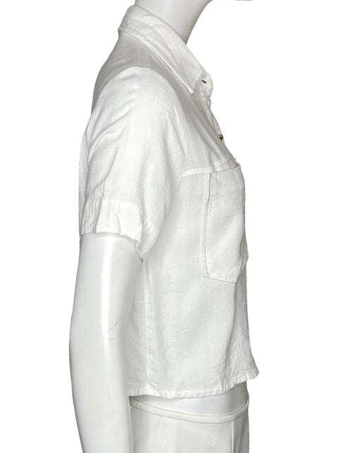 Camisa Carmen Steffens Bolsillos Blanco-Talla U