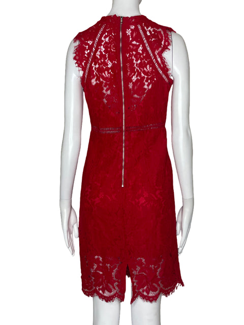 Vestido Sugar+Lips Encaje Sin Mangas Rojo-Talla S