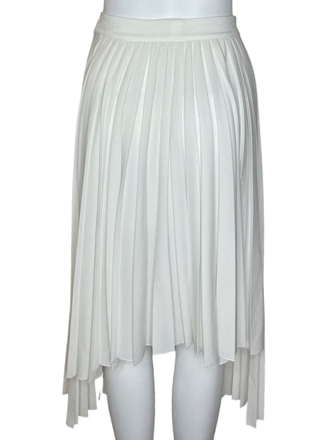 Falda Maje Asimetrica Plizada Blanca- Talla S