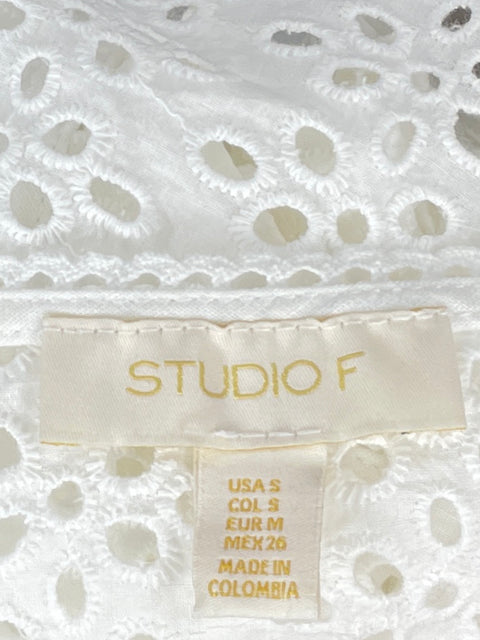 Top Studio F Troquelado Blanco-Talla S