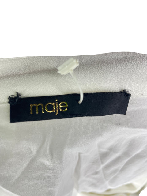 Falda Maje Asimetrica Plizada Blanca- Talla S