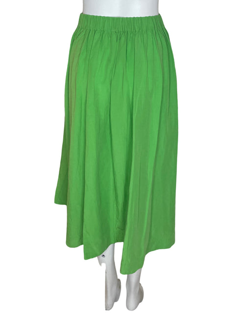 Falda COS Corte A Plizada Verde- Talla 36