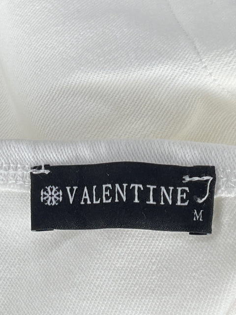 Top Valentine Strapless Piedras Blanco-Talla M