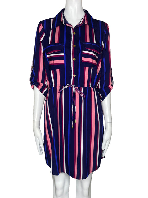 Vestido Speed Control Rayas Azul-Talla M