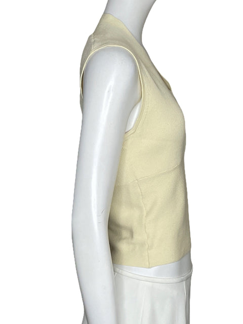 Top Guess Acanalado Amarillo-Talla L