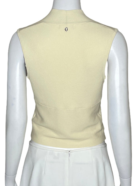 Top Guess Acanalado Amarillo-Talla L