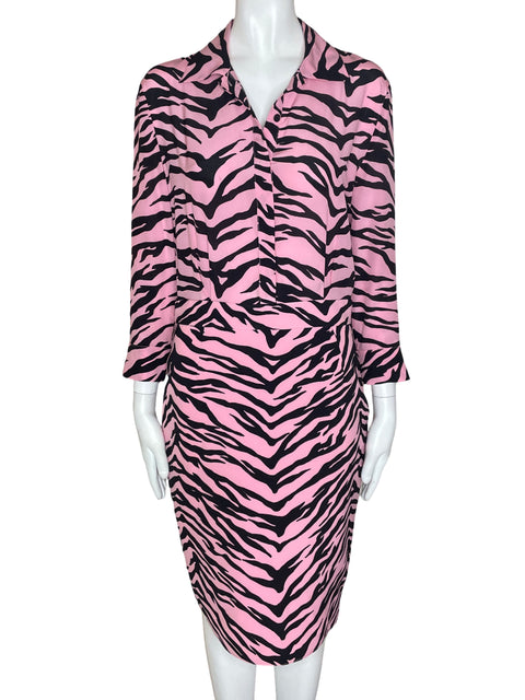 Vestido Moschino Zebra Print Rosado- Talla S
