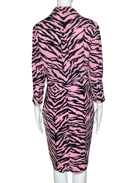 Vestido Moschino Zebra Print Rosado- Talla S