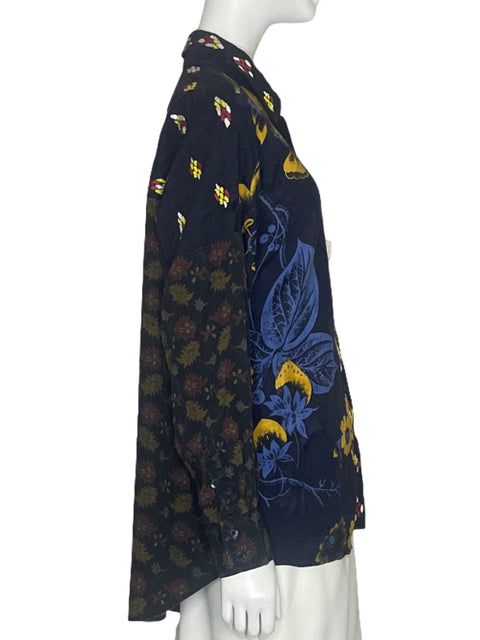 Camisa Desigual Flores Azul - Talla M
