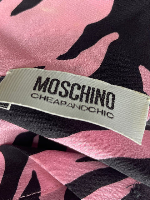 Vestido Moschino Zebra Print Rosado- Talla S
