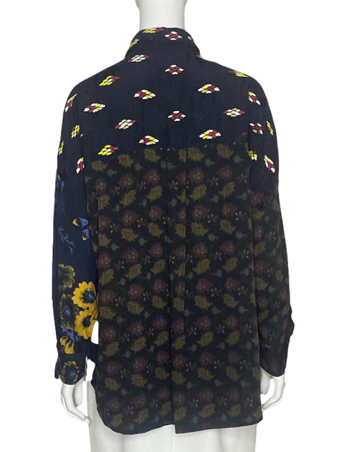 Camisa Desigual Flores Azul - Talla M