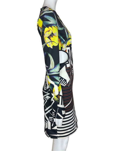 Vestido Clover Canyon Manga Larga Flores Azul- Talla M