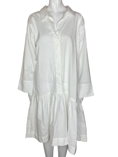 Vestido Molimoll Camisero Fluido Blanco- Talla S